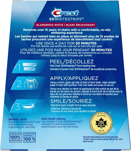 Vista 7 de Crest 3D Whitestrips Glamorous Blanco 28 Tiras - 14 Tratamientos