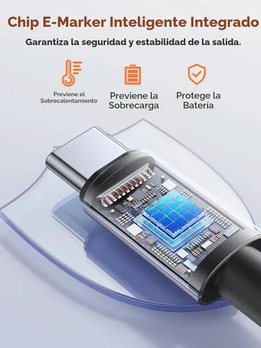 Vista 7 de CableCreation Cable USB C de 10 pies de carga rápida, cable USB C a C 4K