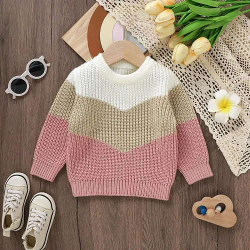 Vista 2 de LAGKIYOJ Suéter de punto de manga larga para bebé niña pequeña con bordado de bastón de caramelo, ropa de otoño e invierno