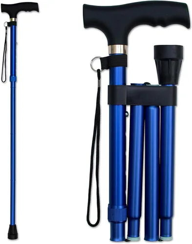 Vista 11 de RMS Bastón Plegable - Bastón de Caminar Plegable con Altura Ajustable - Plegable y Ligero - Mango Ergonómico Suave para Agarre Cómodo - Bastón