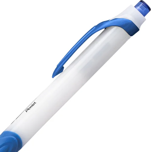 Vista 3 de Bolígrafo Pentel GlideWrite con tinta TechniFlo, (1.0mm) trazo medio, tinta azul claro, caja de 12 (BX910-S1)