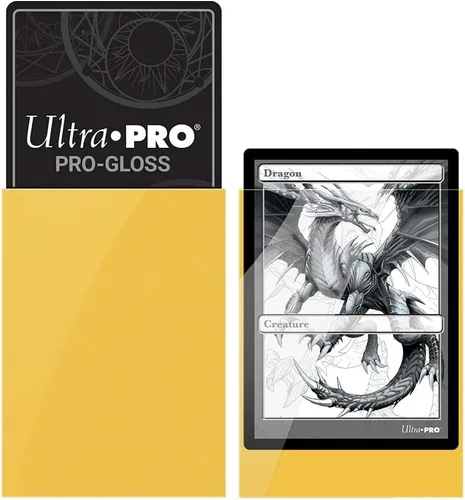 Vista 3 de Ultra Pro Protectores de cubierta estándar PRO-Matte (para magia y Pokémon) - Amarillo (50 ct.)