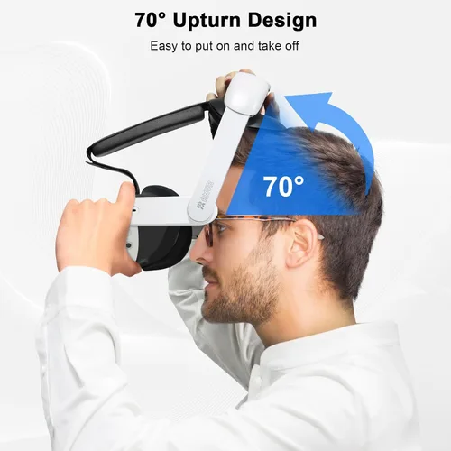 Vista 2 de AMVR Head Strap & Controller Grips Cover Compatible with MetaOculus Quest 3 Accessories