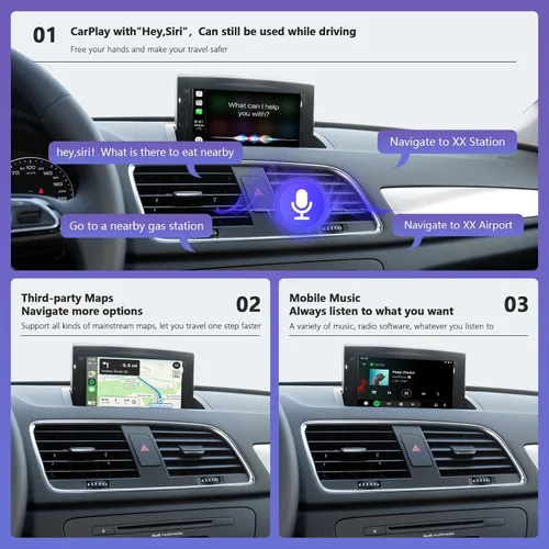 Vista 6 de Road Top Decodificador inalámbrico de interfaz CarPlay para Audi Q3