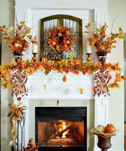 Vista 4 de ALIBBON 2 lazos de otoño para coronas, lazos de corona de Acción de Gracias, lazos de Super Bowl, lazos marrones para puerta delantera, decoración