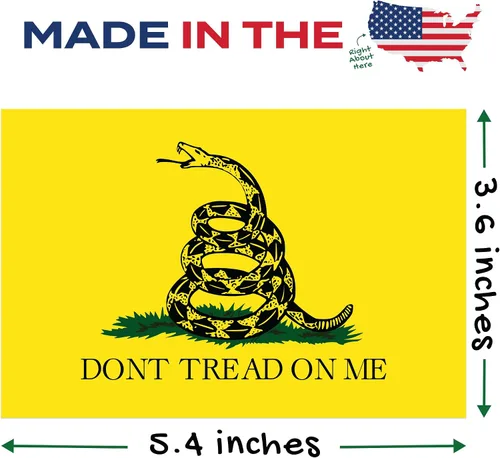 Vista 6 de Stickios Adhesivo de Bandera Gadsden 'Dont Tread On Me' - Calcomanía Patriótica Bandera Americana 1776 para Autos, Camiones y Ventanas de Vehículos