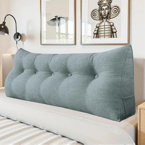 Vista 12 de Almohada de Cuña para Cabecero - Almohada Triangular para Cabecero de Cama, Almohada de Cuña para Descanso en la Cama, para Sentarse en la Cama