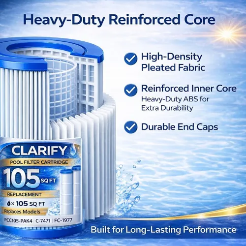 Vista 5 de CLARIFY El filtro de piscina CCP420 reemplaza Pentair Clean and Clear Plus 420, PCC105-PAK4, Ultral-A6, Unicel C-7471, R173576, Filbur FC-1977