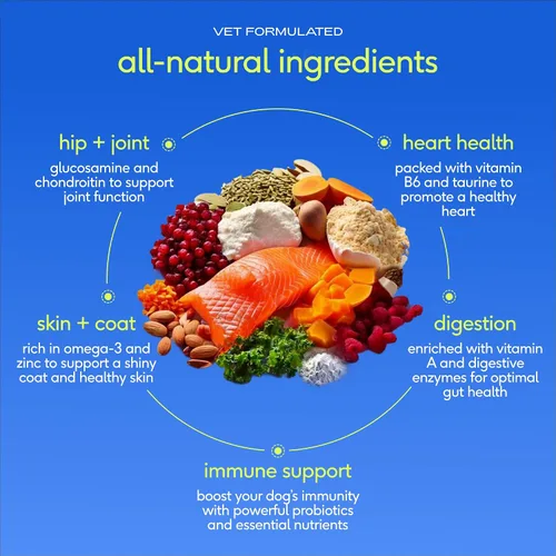 Vista 4 de Native Pet Vitaminas y Suplementos para Perros - Polvo de Vitaminas 11-en-1 para Complemento de Comida de Perro - Colágeno, Glucosamina
