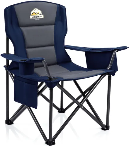 Vista 15 de Sillas de campamento de gran tamaño, paquete de 2 – Silla de campamento plegable resistente de 450 libras, sillas plegables para exteriores anchas