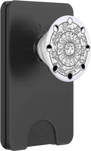 Vista 7 de Retro Vintage Sun And Moon Crescent Faces con fases de la luna PopSockets PopGrip: agarre intercambiable para teléfonos y tabletas