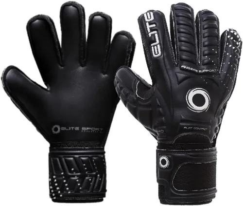 Vista 2 de Elite Sport Warrior Youth Guantes Portero Negro 5