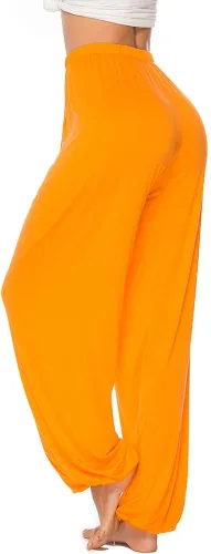 Vista 3 de AvaCostume Pantalones de yoga ligeros y sueltos para hombre, cintura elástica, modal, pantalones de yoga