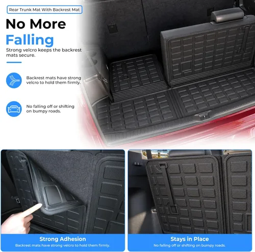 Vista 8 de Xipoo Alfombrilla de carga compatible con Toyota Highlander 2014-2019, alfombrilla de maletero para respaldo, forro de carga de repuesto