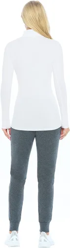 Vista 3 de Natural Uniforms Camiseta de manga larga con cuello alto falso para mujer