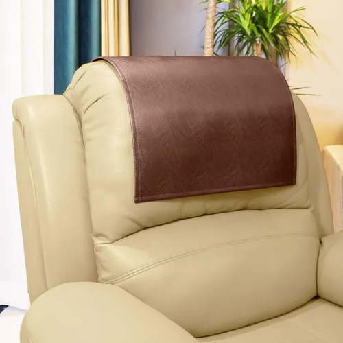 Vista 22 de Funda Antideslizante para Reposacabezas de Fundas de Muebles, Protector de Reposacabezas de Piel Sintética para Silla Reclinable, Funda Protectora