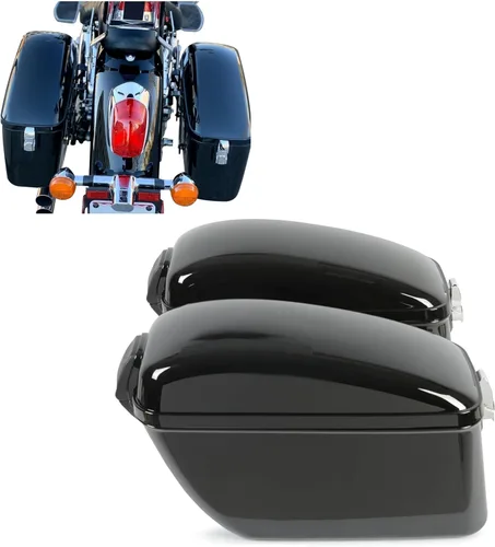 Vista 10 de ECOTRIC - Alforjas rígidas extendidas de 5 pulgadas para maletero, compatibles con todos los modelos Harley Davidson Road King Glide Softail Touring