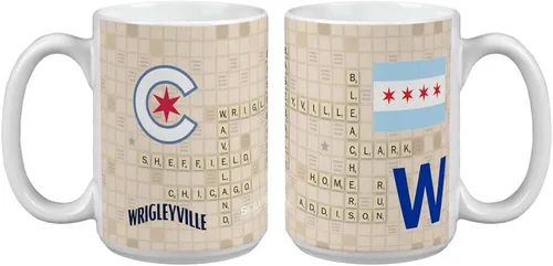 Vista 4 de Wrigley Field/Chicago Scrabble - Taza de café