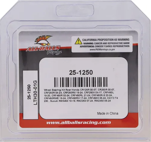 Vista 7 de All Balls Racing 25-1250 Kit de juntas de rodamiento de rueda compatible con/reemplazo para Honda Suzuki