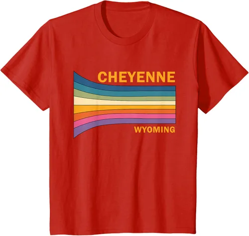 Vista 3 de Retro Vintage 70s Cheyenne Wyoming camiseta