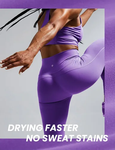 Vista 3 de CRZ YOGA Ulti-Dry - Leggings de entrenamiento para mujer de 25 pulgadas, pantalones de yoga de cintura alta, 78, atléticos, correr, fitness, gimnasio