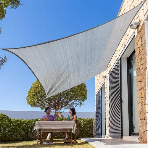 Vista 2 de Toldo Vela de Sombra Rectangular Reshad InnovaGoods 3 x 4 m