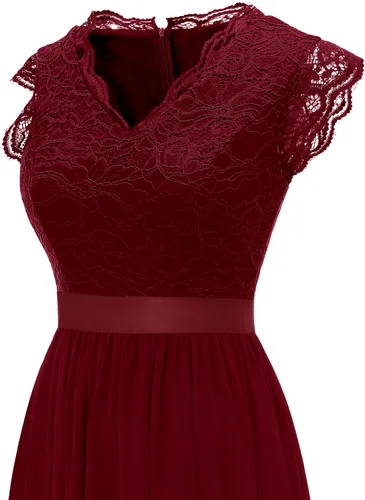 Vista 69 de Dressystar - Vestido de dama de honor, sin mangas, con cuello en V, para fiesta de boda