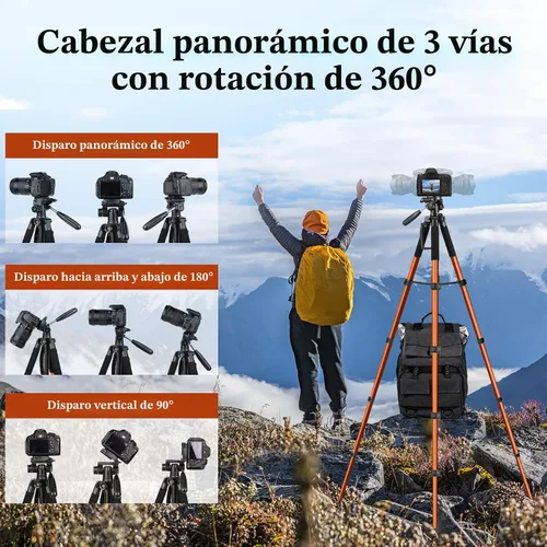 Vista 2 de JOILCAN Trípodes para cámara, trípode de 74 pulgadas para cámara, teléfono celular, video, fotografía, soporte de trípode para cámaras altas