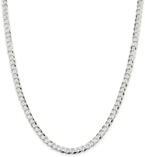 Vista 3 de The Black Bow Collar de cadena plana maciza de plata de ley de 0.226 in para hombre