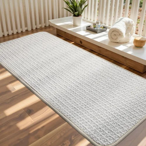 Vista 24 de Alfombra de Baño Fina Antideslizante con Respaldo de Goma de Secado Rápido Súper Absorbente Alfombras de Baño que Caben Debajo de la Puerta