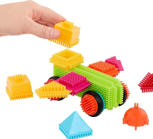 Vista 5 de Bristle Blocks Juguete Bloques de construcción para niños (80 piezas en tarro)