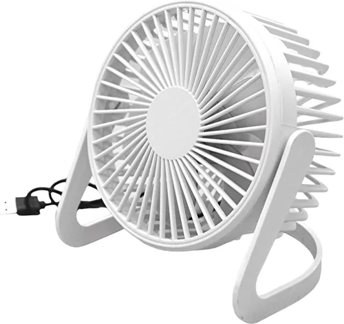 Vista 2 de Dependable Industries inc. Essentials Ventilador de escritorio USB – Mini ventilador de escritorio portátil personal de 6 pulgadas, motor Negro