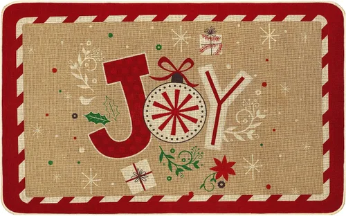 Vista 8 de Ruisita Felpudos de Navidad de 31.5 x 20 pulgadas, antideslizantes, tapete de Navidad para camión, feliz Navidad, bienvenida, felpudo delantero