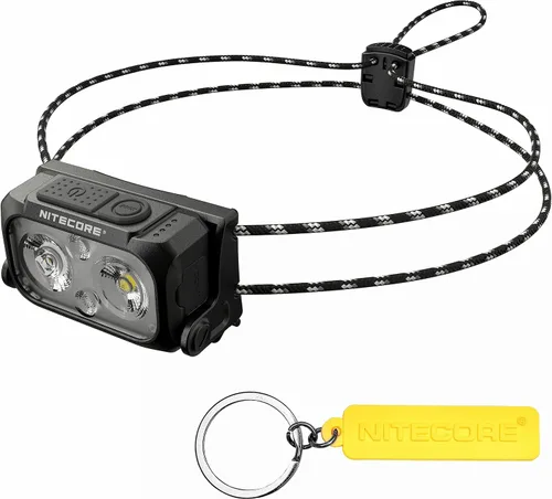 Vista 8 de Nitecore NU21 linterna frontal ultra ligera de 360 lúmenes para exteriores con haz dual USB-C recargable con etiqueta (blanco)