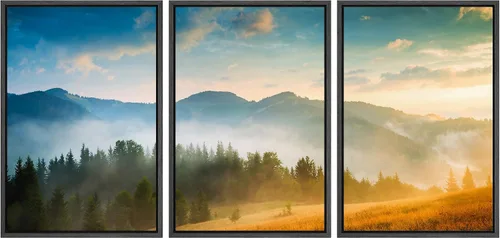 Vista 82 de wall26 Lienzo enmarcado para pared, juego de arte de noche estrellada sobre montañas, cielo nocturno tranquilo, naturaleza, desierto, fotografía