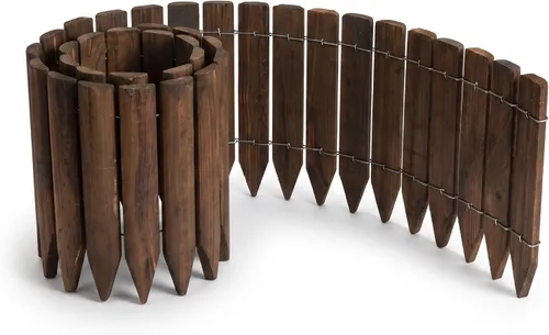 Vista 12 de WORTH Borde de madera para paisajismo, borde flexible para césped de jardín 1-Paquete