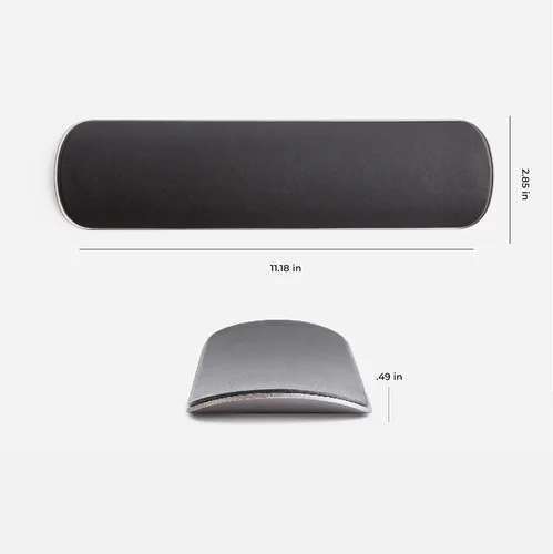 Vista 5 de HumanCentric - Almohadilla para reposamuñecas para teclados Apple Magic y Tenkeyless Soporte ergonómico de muñeca en aluminio gris espacial