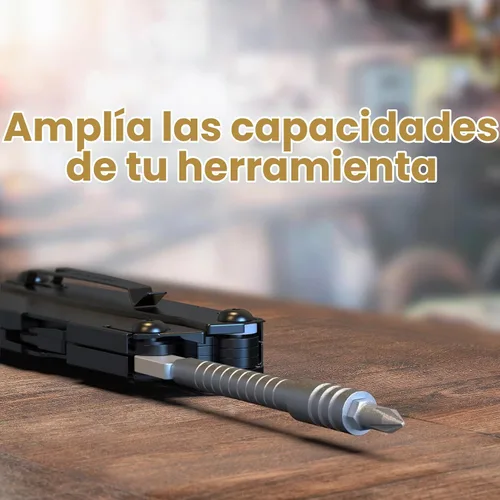 Vista 3 de Galvanox - Extensor de brocas para herramienta multiusos - Compatible con Leatherman Skeletool/Surge/MUT/Wave Plus y juego de brocas Signal