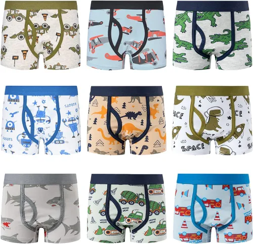 Vista 2 de Zumou Calzoncillos tipo bóxer para niños, ropa interior de algodón para niños pequeños