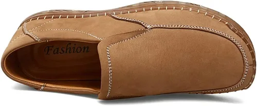 Vista 2 de GEXECEUSS Mocasines ligeros para hombre, zapatos de conducción sin cordones, mocasines informales, mocasines planos, zapatos de barco, zapatos