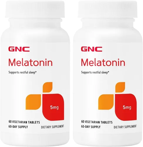 Vista 3 de GNC Melatonina 5 mg, apoya el sueño reparador, 60 tabletas