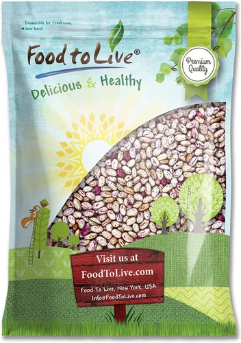 Vista 5 de Frijoles de arándano, 12 onzas – Frijoles Borlotti secos, germinables, veganos, kosher, a granel. Buena fuente de folato, fibra dietética