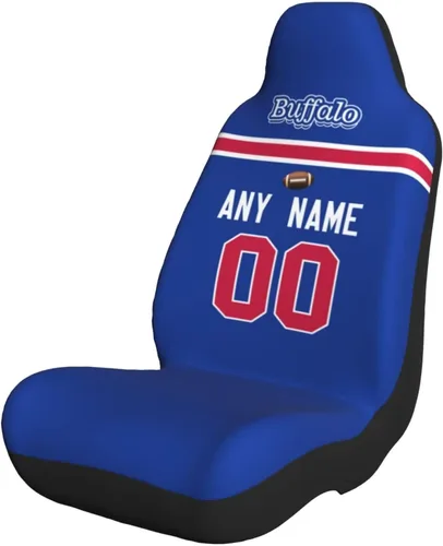 Vista 35 de Fundas de asiento de coche de fútbol personalizadas, accesorios personalizados para automóvil, regalos de Arizona con nombre y número, funda