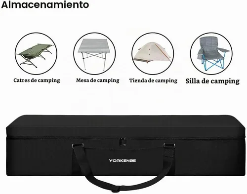 Vista 4 de Bolsa de repuesto para silla de campamento, bolsa extra grande con cremallera de 42 pulgadas, funda de transporte plegable impermeable con correa
