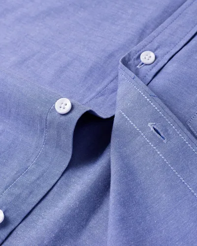 Vista 5 de Alimens Gentle Camisa Oxford de manga larga con botones y bolsillo para hombre