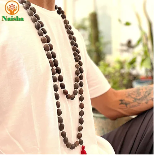 Vista 6 de NAISHA Original Kamal Gatta Mala (Lotus Seeds) Oración Rosario Japamala Lakshmi Puja Mala Meditación Hindú
