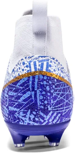 Vista 3 de Botas de fútbol para hombre, ligeras, transpirables, firmes, para exteriores, interiores, escuela, juego, entrenamiento