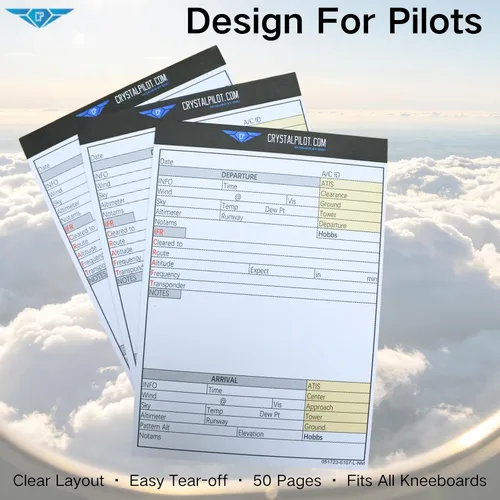 Vista 4 de Crystal Pilot VFR-IFR - Bloc de notas de vuelo, accesorio para rodillera