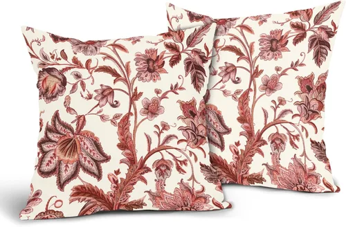 Vista 15 de Sweetshow Juego de 2 fundas de almohada florales vintage de 16 x 16 pulgadas, fundas de almohada florales negras y grises, fundas de almohada