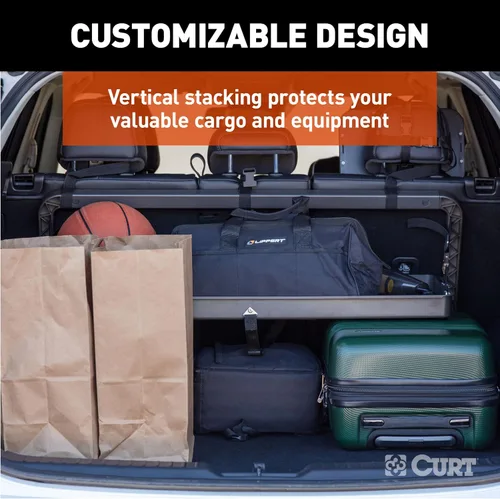 Vista 20 de CURT 18425 Pakka Cargo Caddie - Bandeja organizadora para respaldo de asiento, 34" x 14